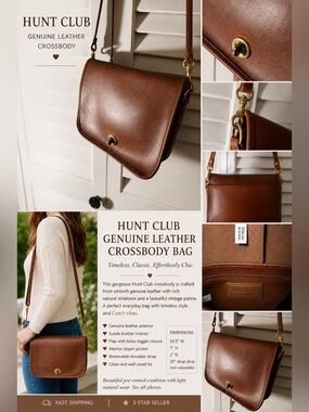 Hunt Club Bag Inspired by Coach Vintage 90’s